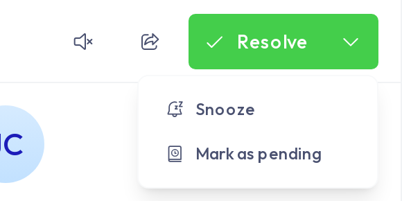 The Resolve button and its menu
