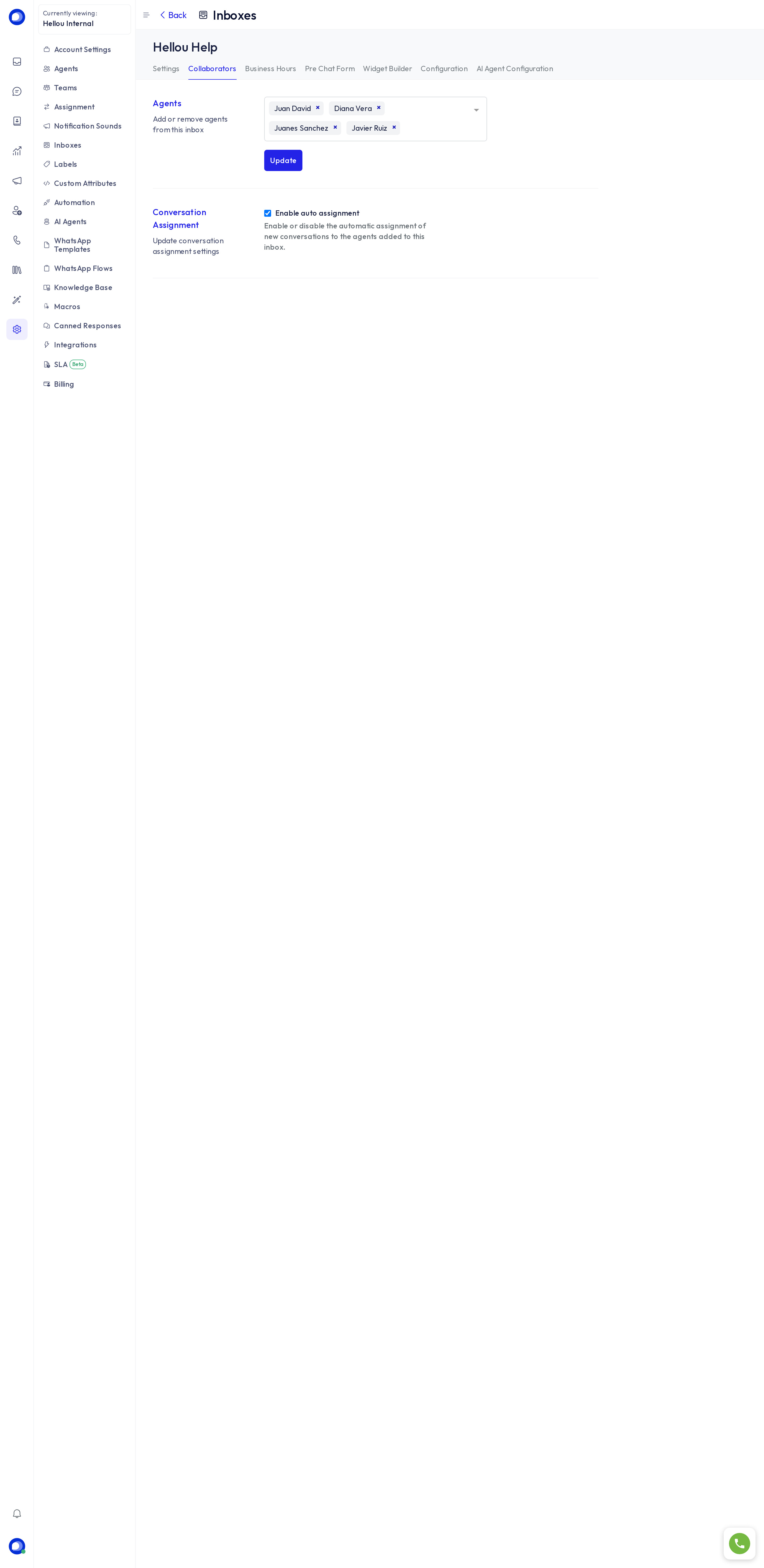 Collaborators tab