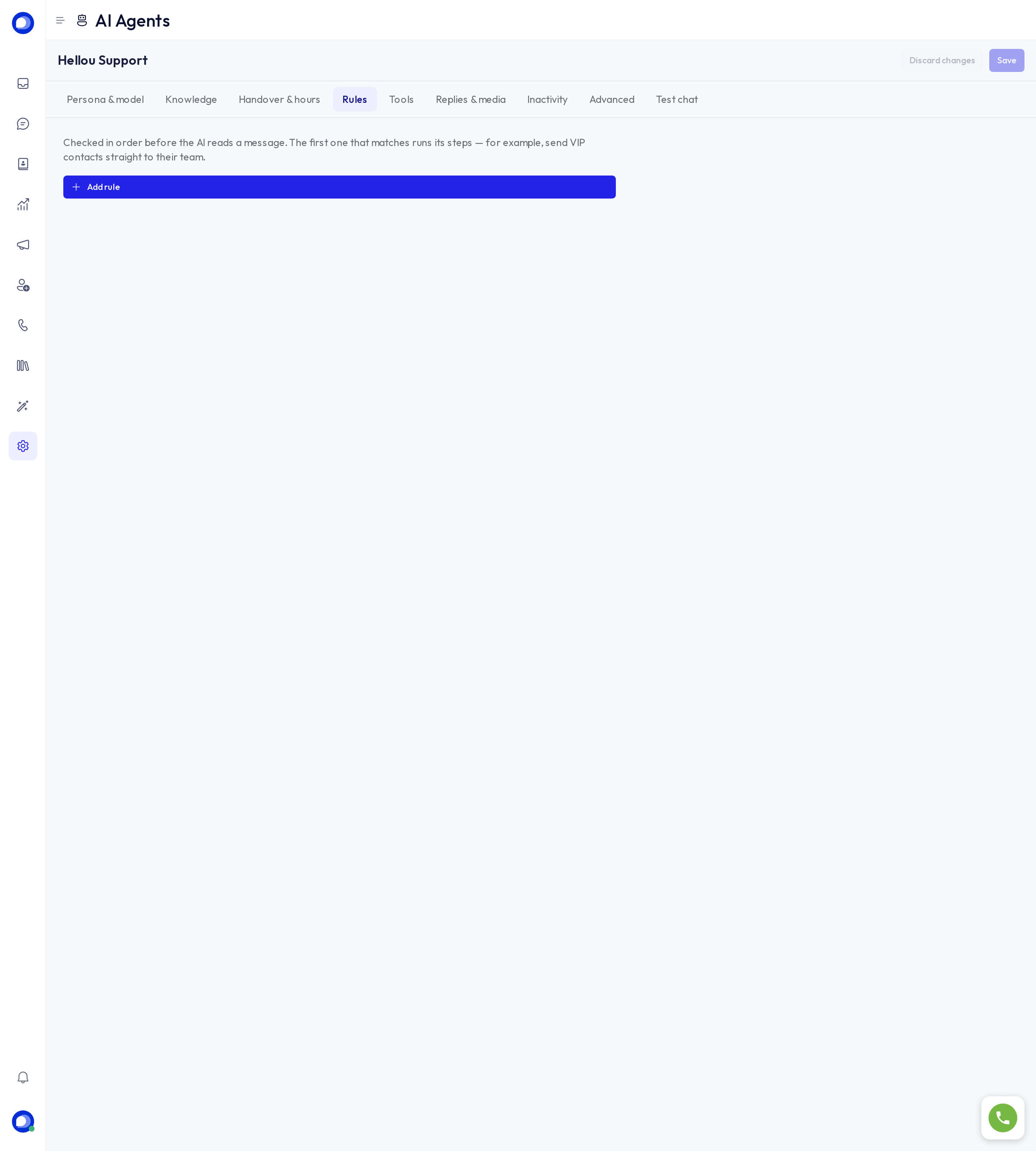 Rules tab