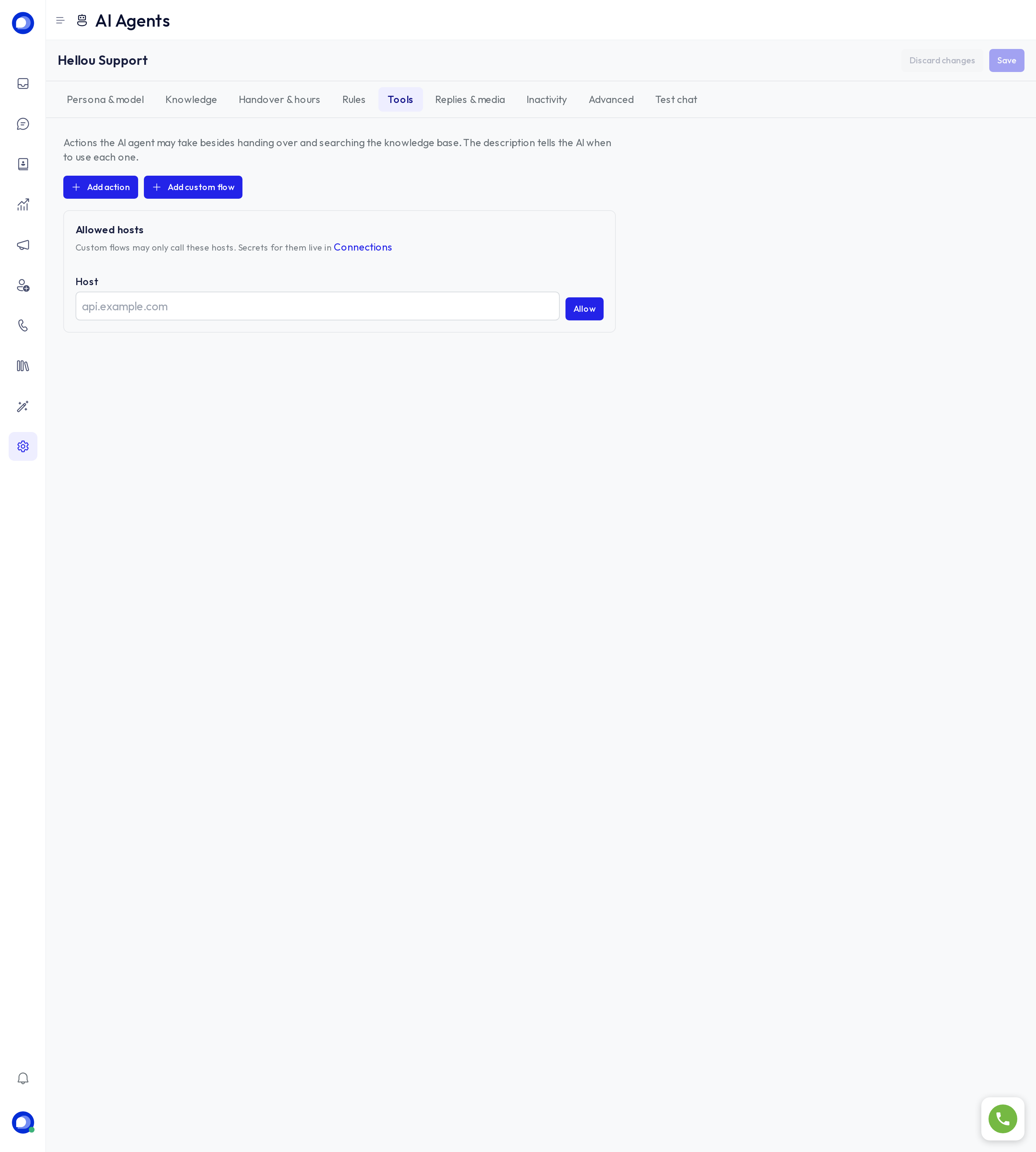Tools tab