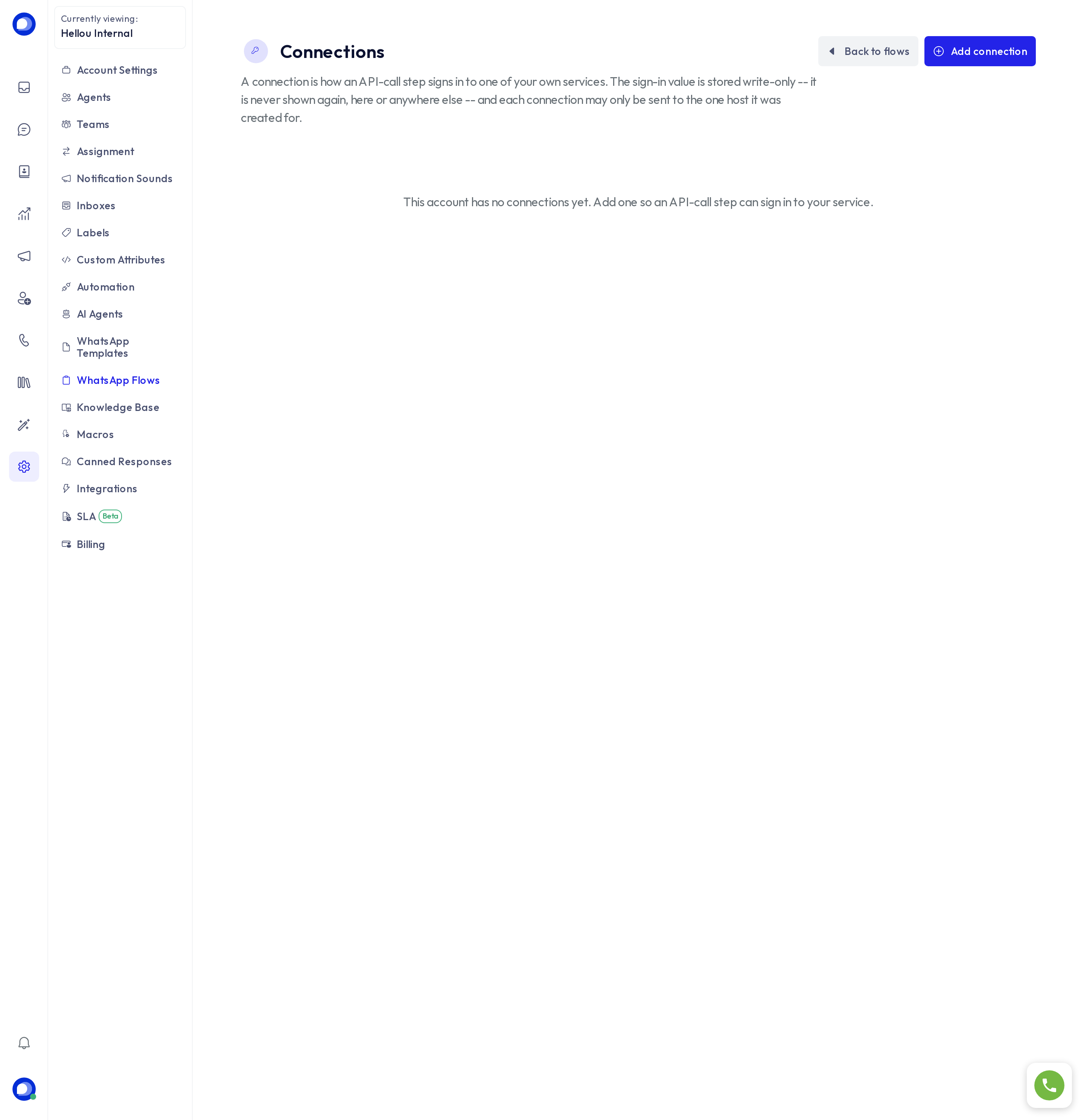 Connections page