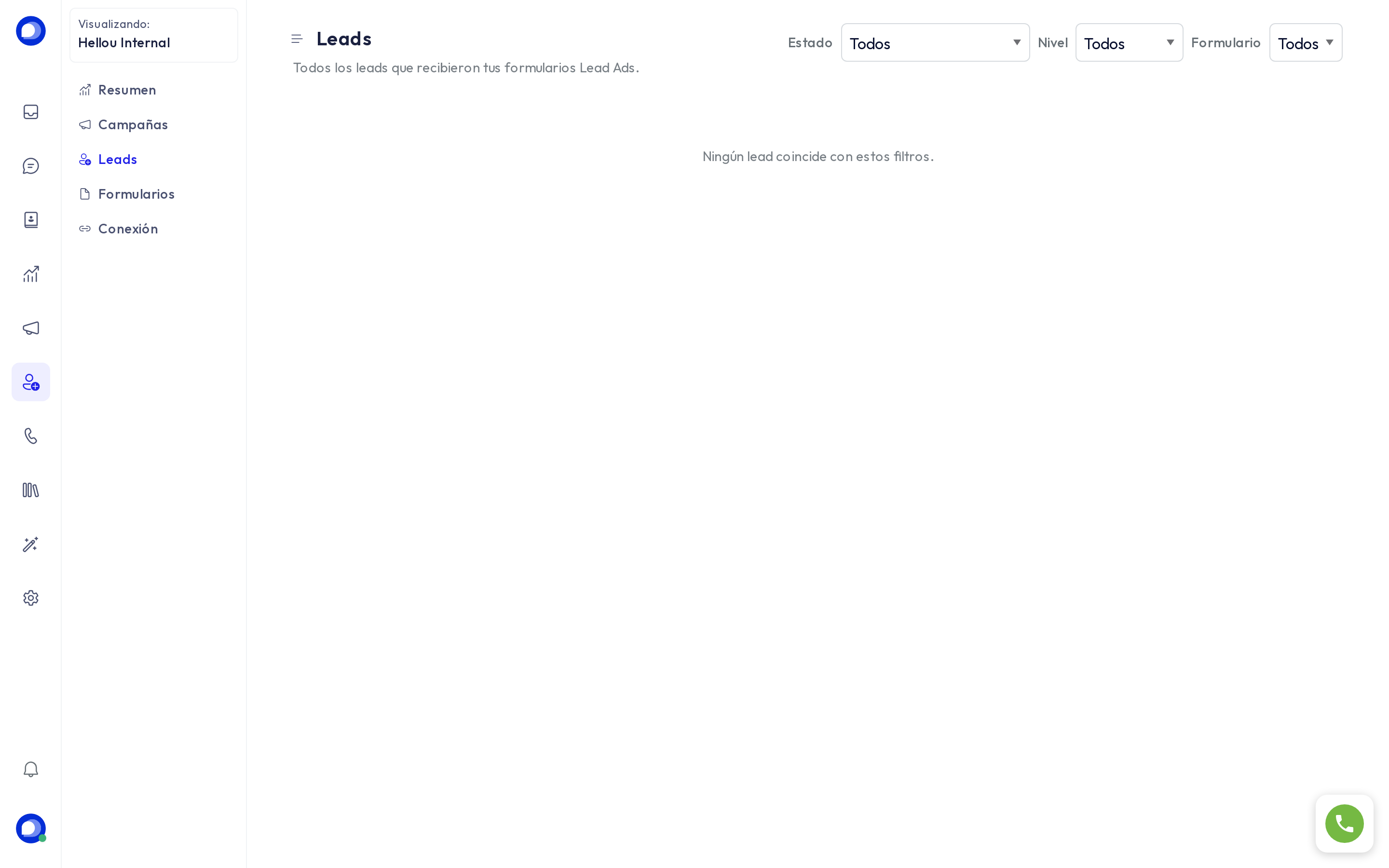 La pestaña Leads